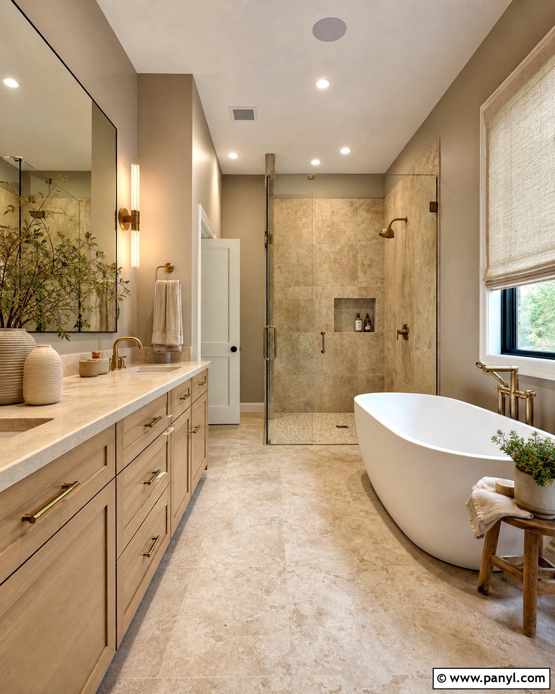 Taupe And Travertine Bathroom Paint Scheme - 20 bathroom paint ideas colour schemes