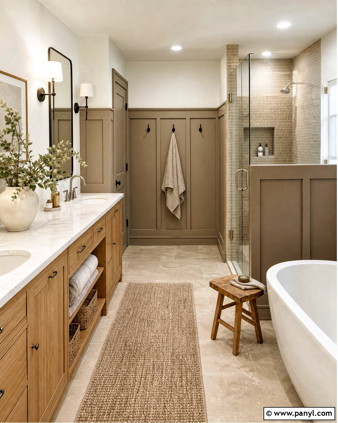 Taupe And White Bathroom Walls - 20 two tone bathroom walls