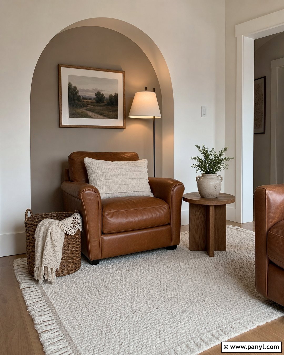 Taupe Arched Accent Wall - 30 Taupe Accent Wall Ideas