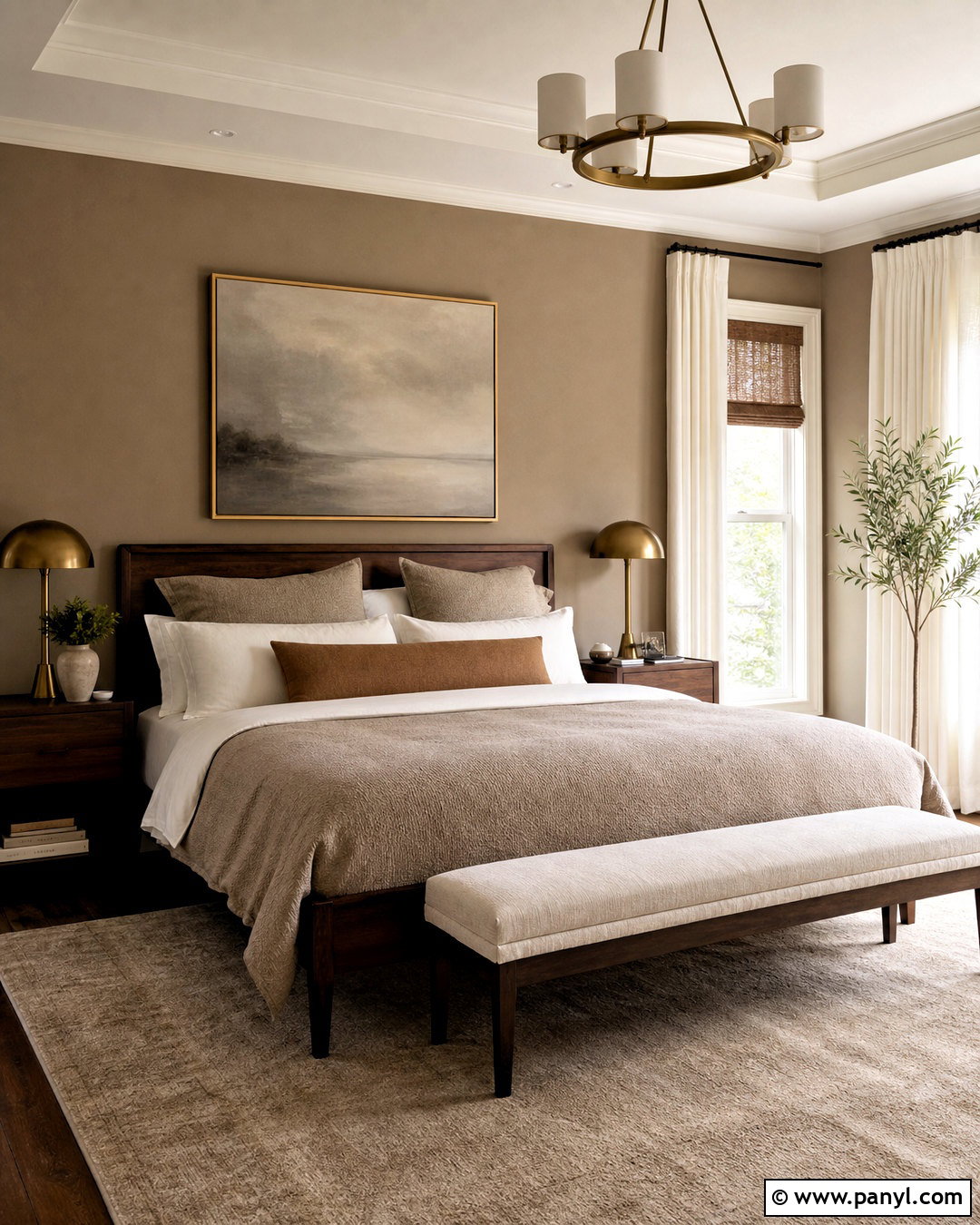 Taupe Brown And Walnut Bedroom - 20 warm brown bedroom ideas