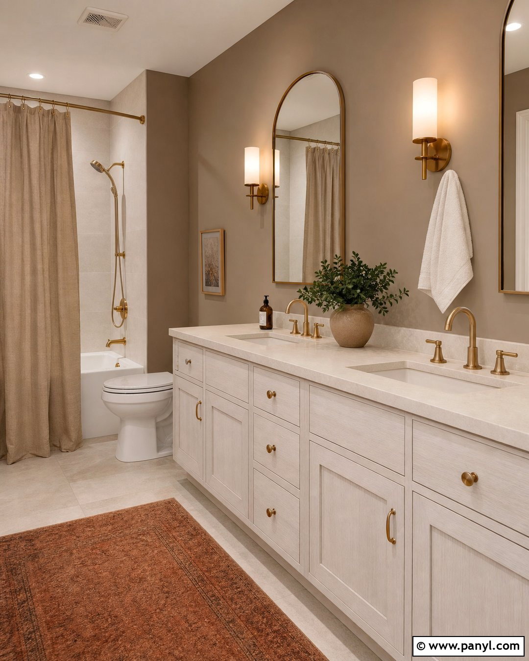 Taupe Brown Bathroom Walls - 25 Warm Brown Wall Color Ideas