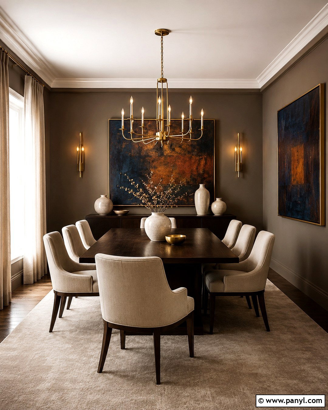 Taupe Brown With Brass - 20 Taupe Brown Wall Paint Ideas