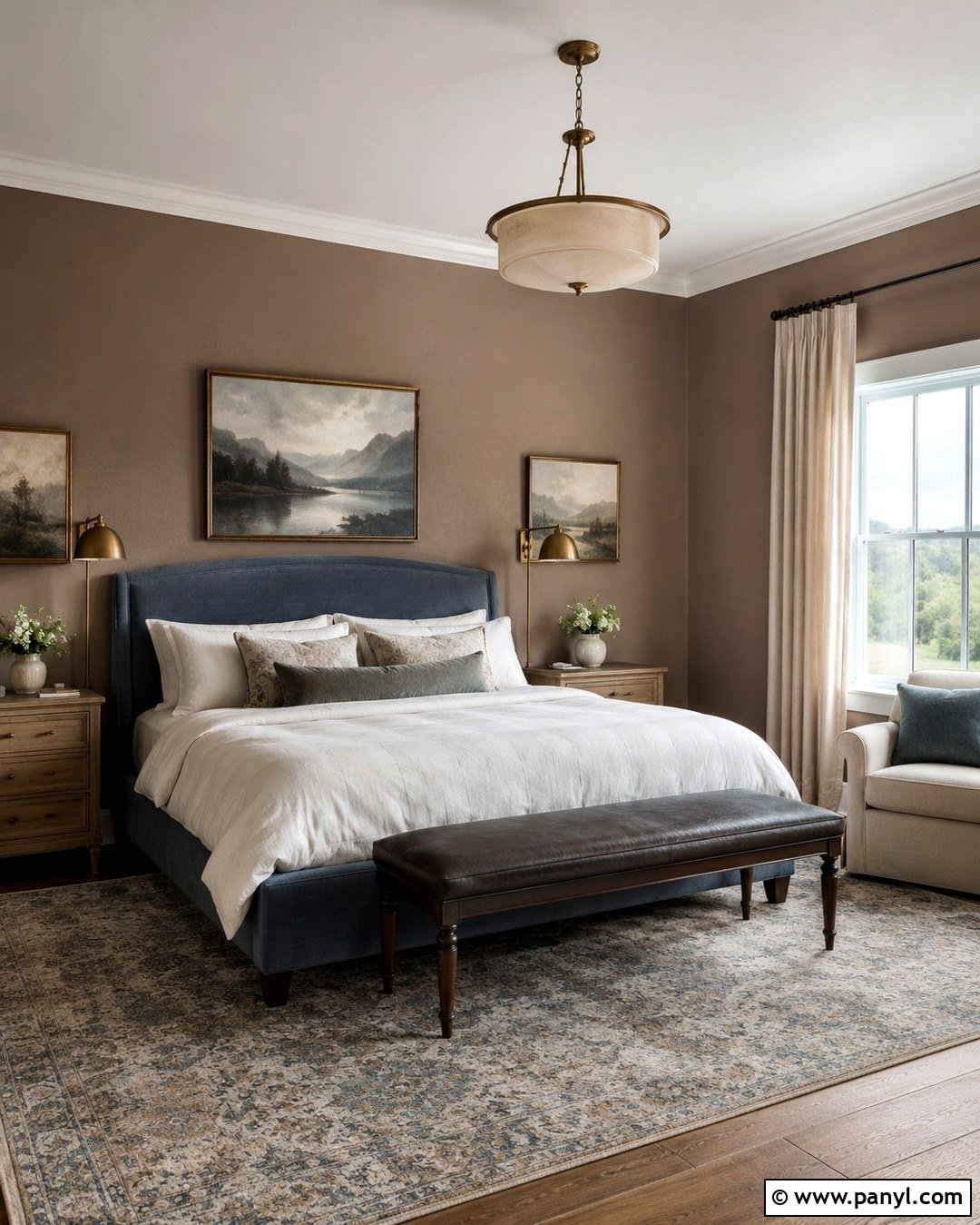 Taupe Brown With Dusty Blue - 20 Taupe Brown Wall Paint Ideas