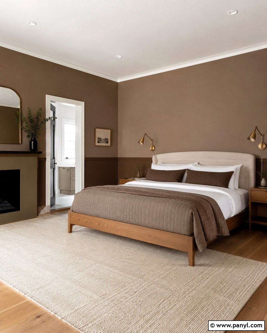 Taupe Brown and Espresso Bedroom Walls - 20 Two Tone Brown Walls