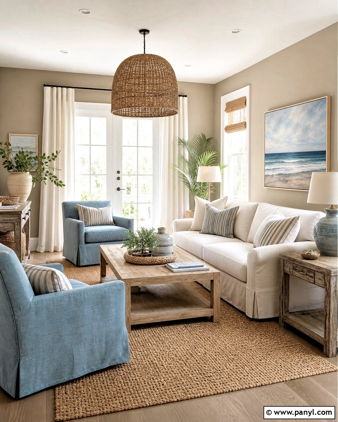 Taupe Coastal Living Room - 20 taupe interior ideas