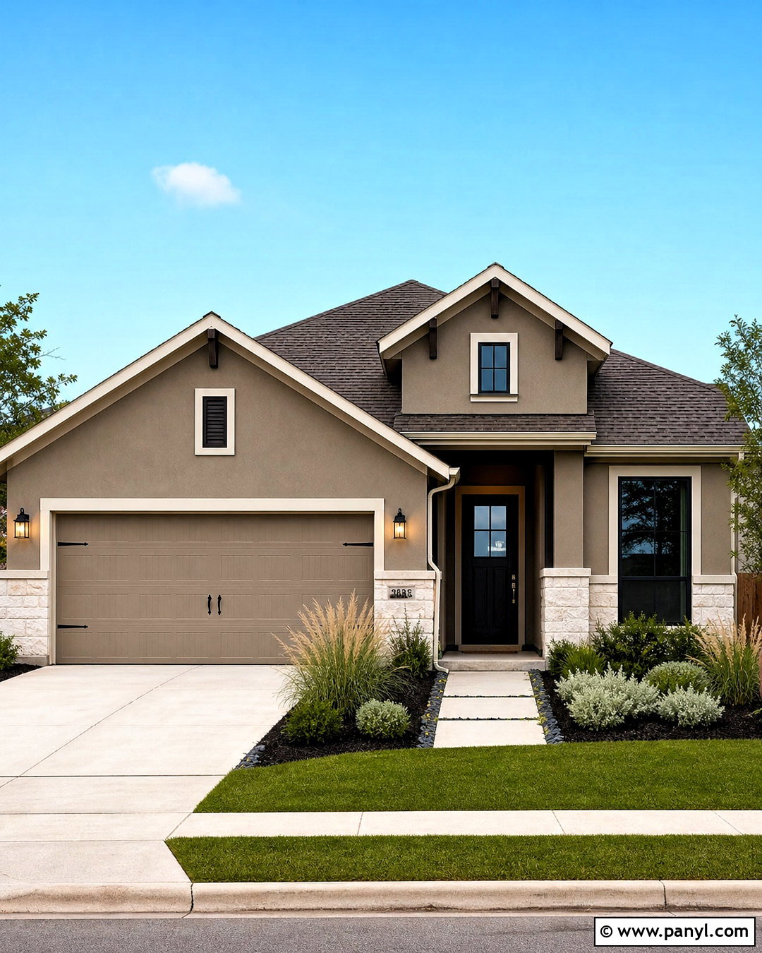 Taupe Exterior With Black Accents - 20 outdoor wall painting ideas exterior colors