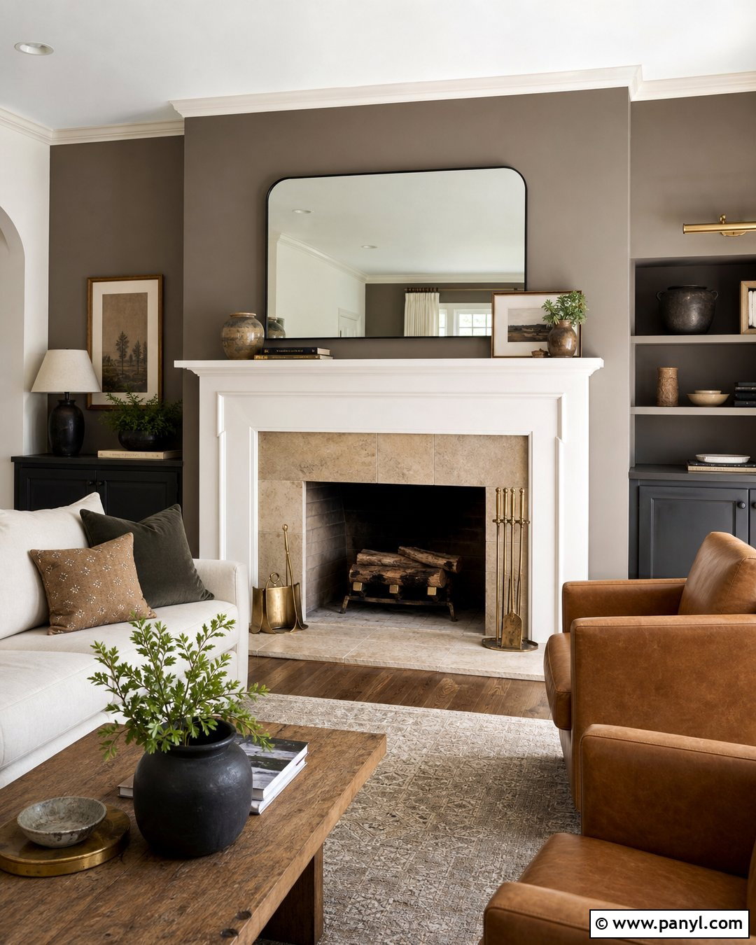 Taupe Fireplace Accent Wall - 25 Taupe Accent Wall Living Room Ideas