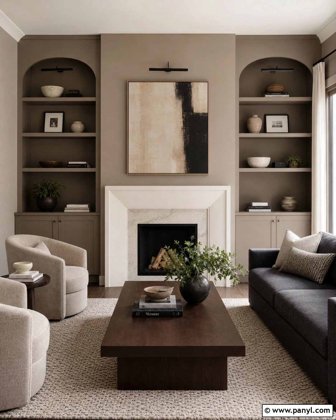 Taupe Fireplace Wall - 25 Fireplace Wall Paint Ideas