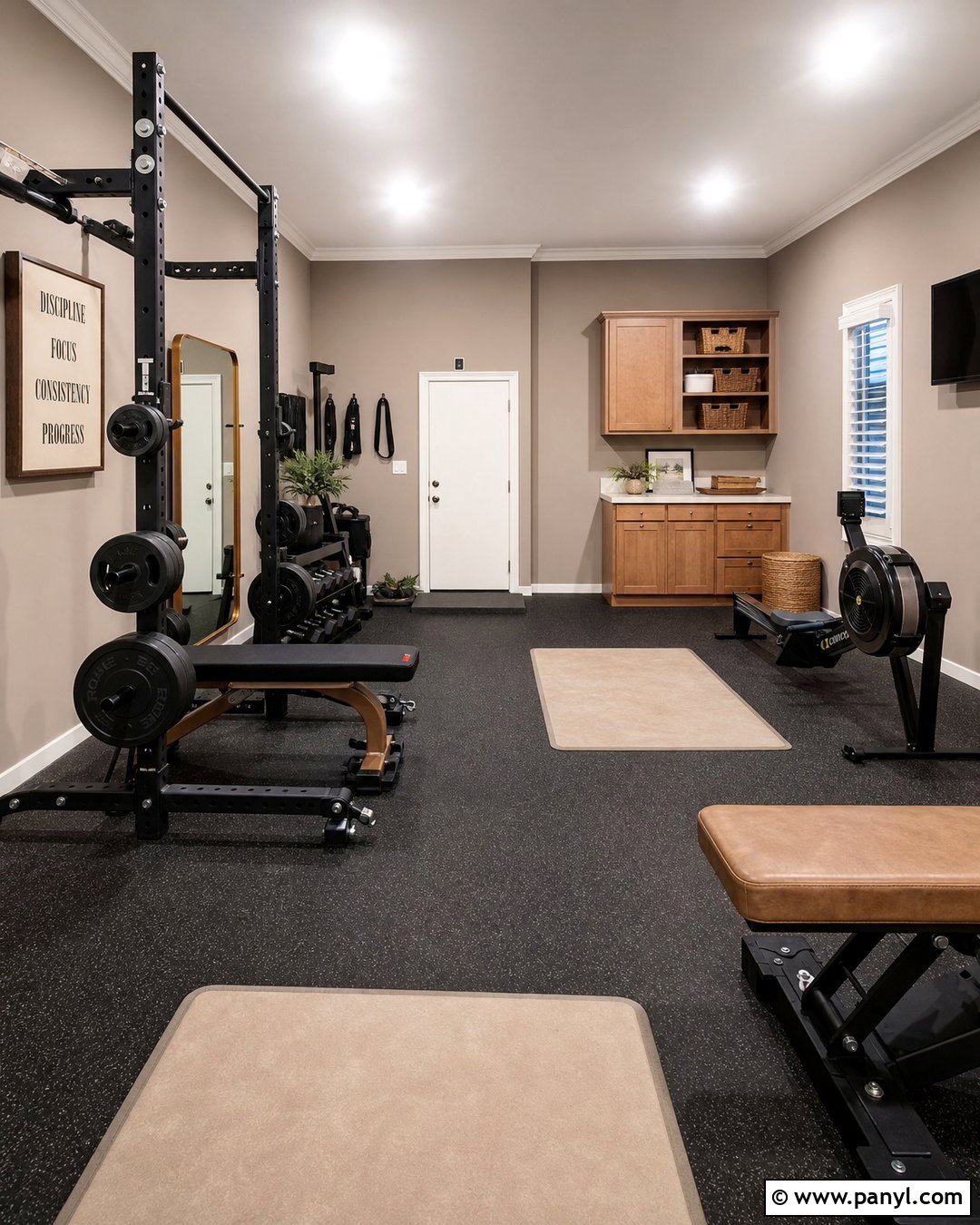 Taupe Garage Gym Walls - 20 Garage Gym Wall Color Ideas