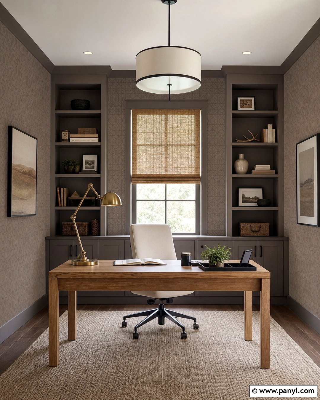 Taupe Geometric Wallpaper Home Office - 30 neutral colors wallpaper ideas