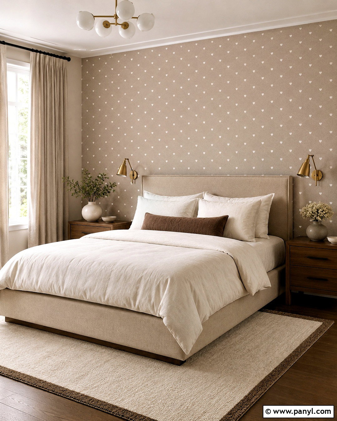 Taupe Heart Wallpaper - 20 cute neutral wallpapers