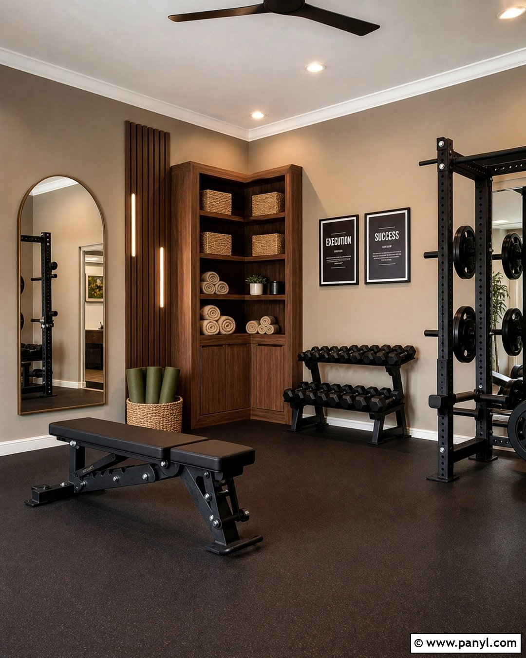 Taupe Home Gym Walls - 30 Home Gym Wall Color Ideas