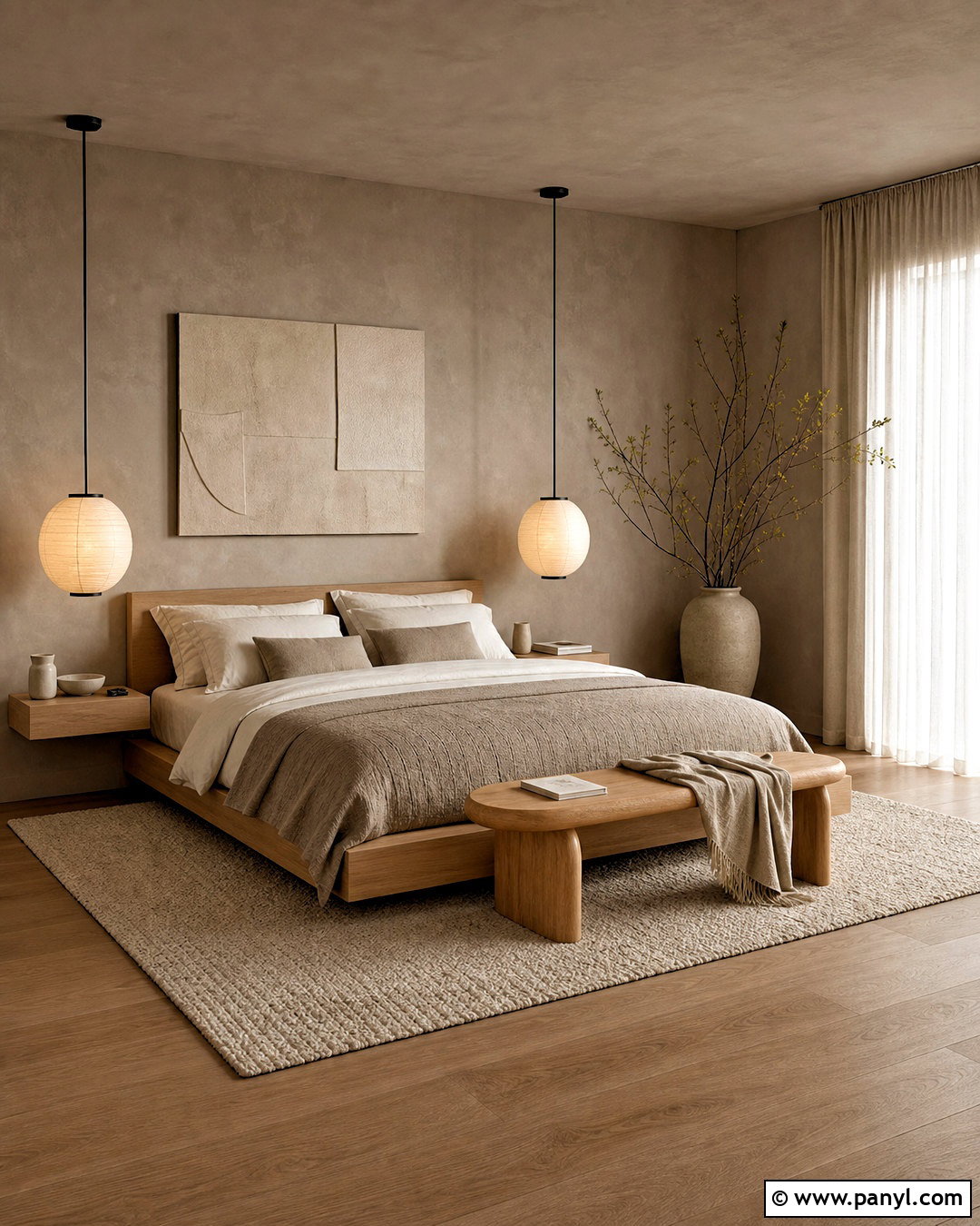 Taupe Japandi Bedroom - 20 taupe interior ideas