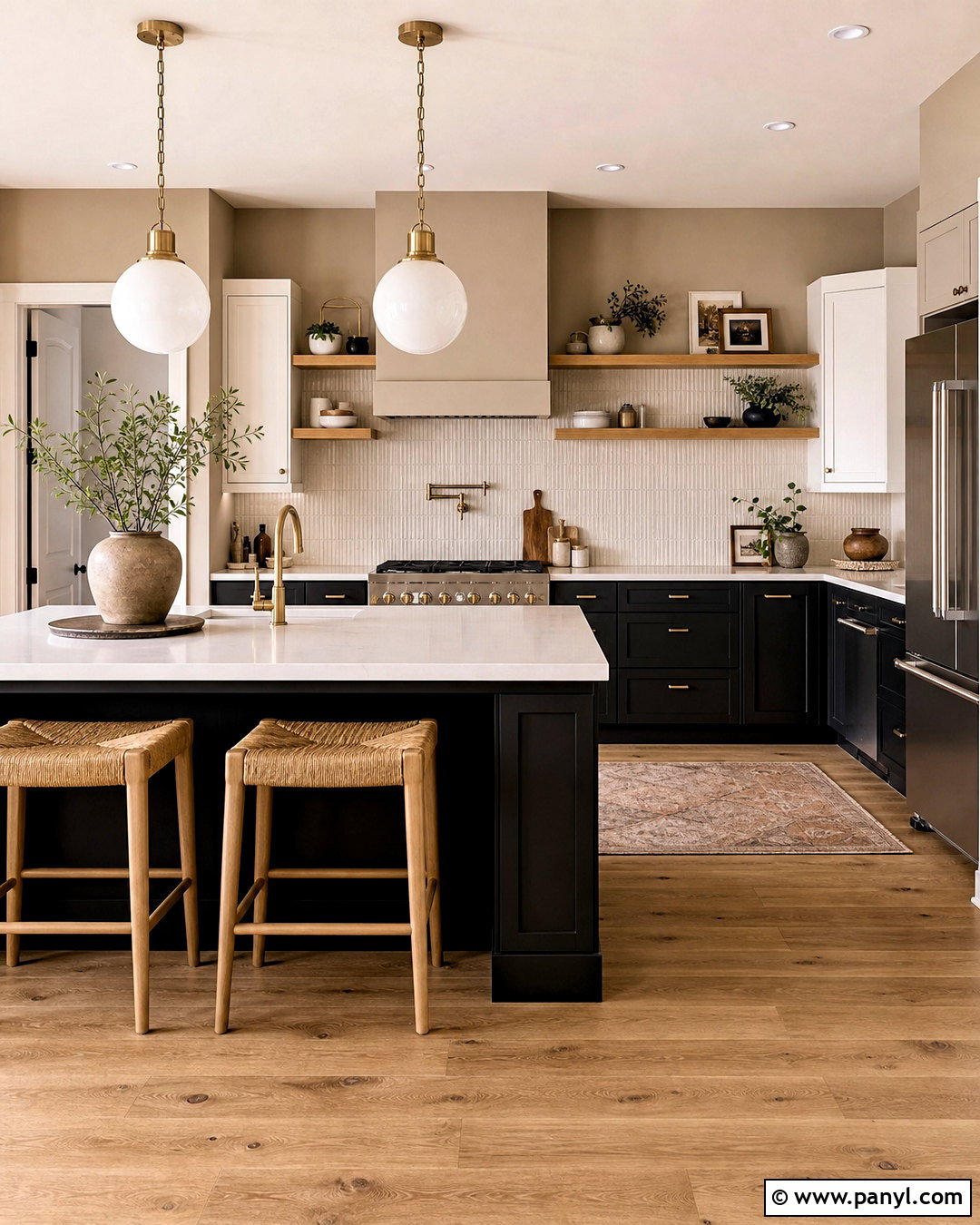 Taupe Kitchen Walls With Black Cabinets - 20 taupe kitchen walls