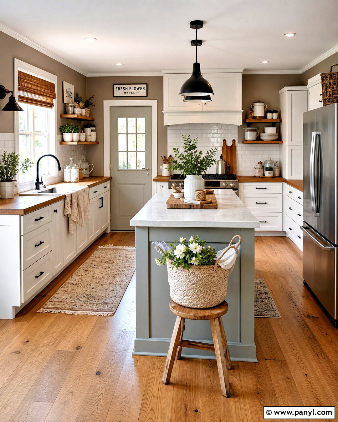 Taupe Kitchen Walls With Butcher Block Counters - 20 taupe kitchen walls