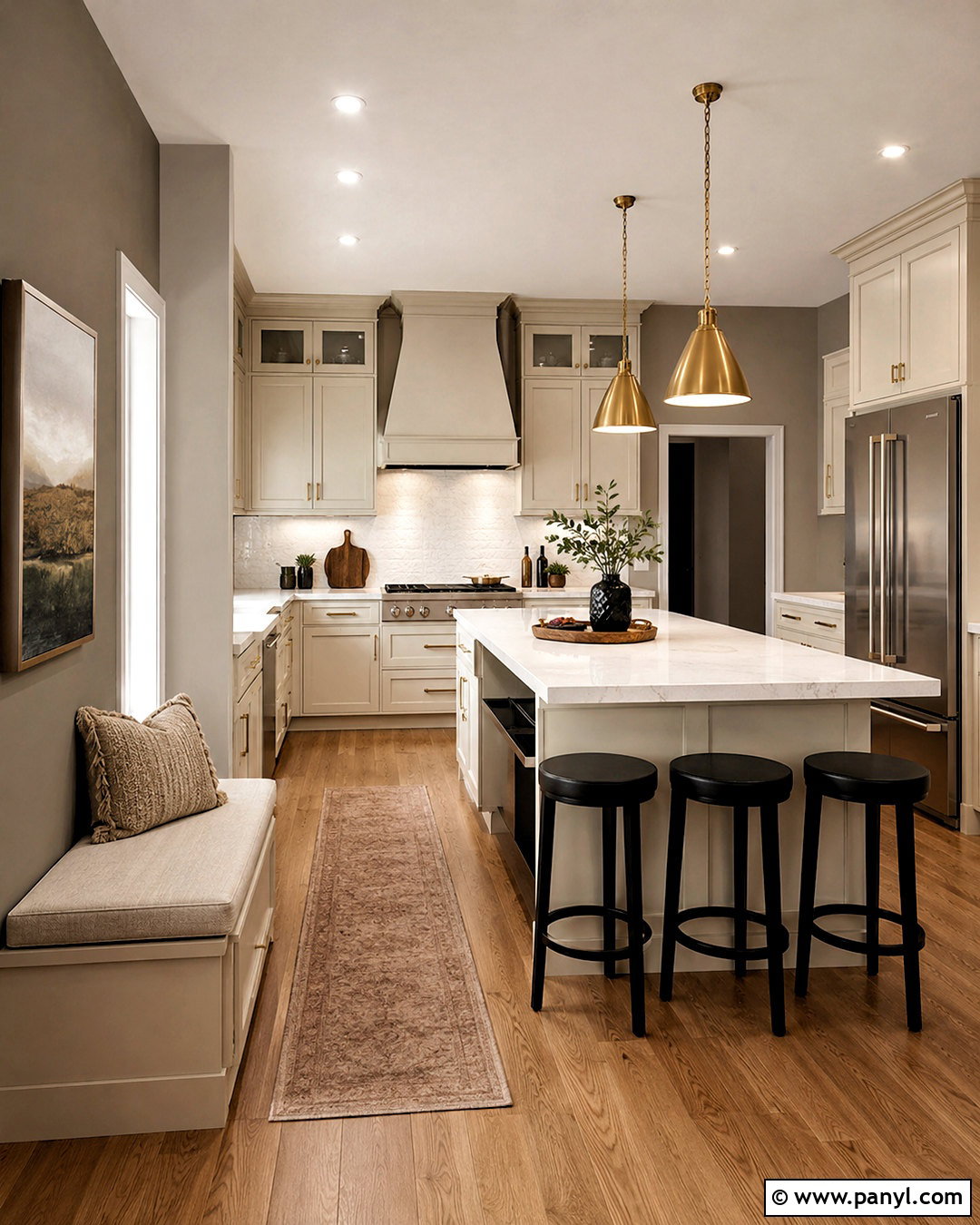 Taupe Kitchen Walls With Cream Cabinets - 35 Taupe Wall Color Ideas