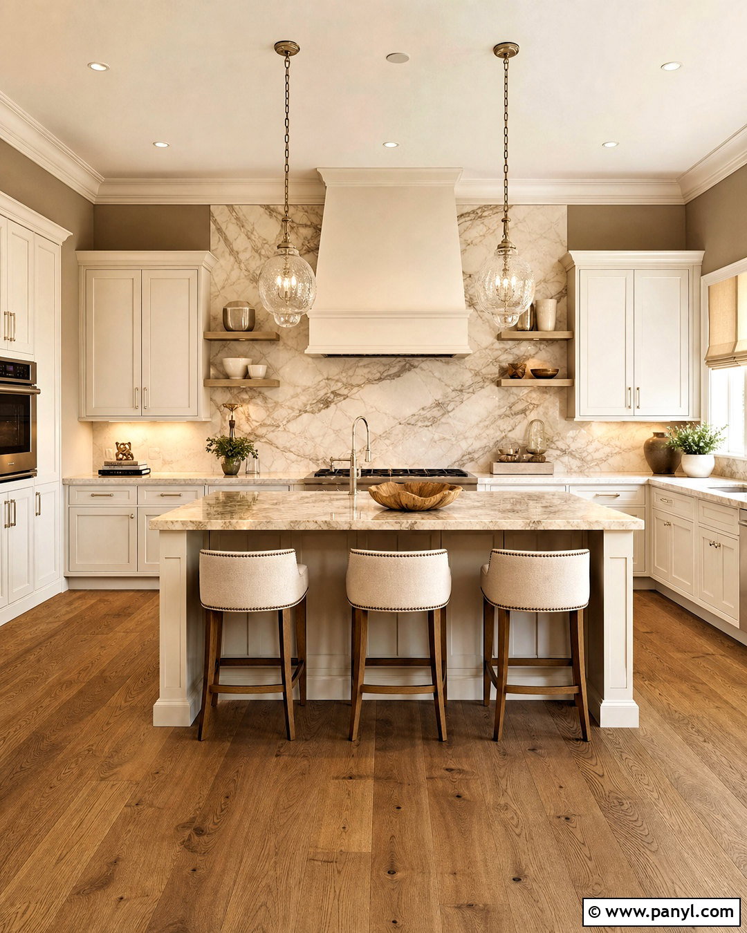 Taupe Kitchen Walls With Marble Backsplash - 20 taupe kitchen walls