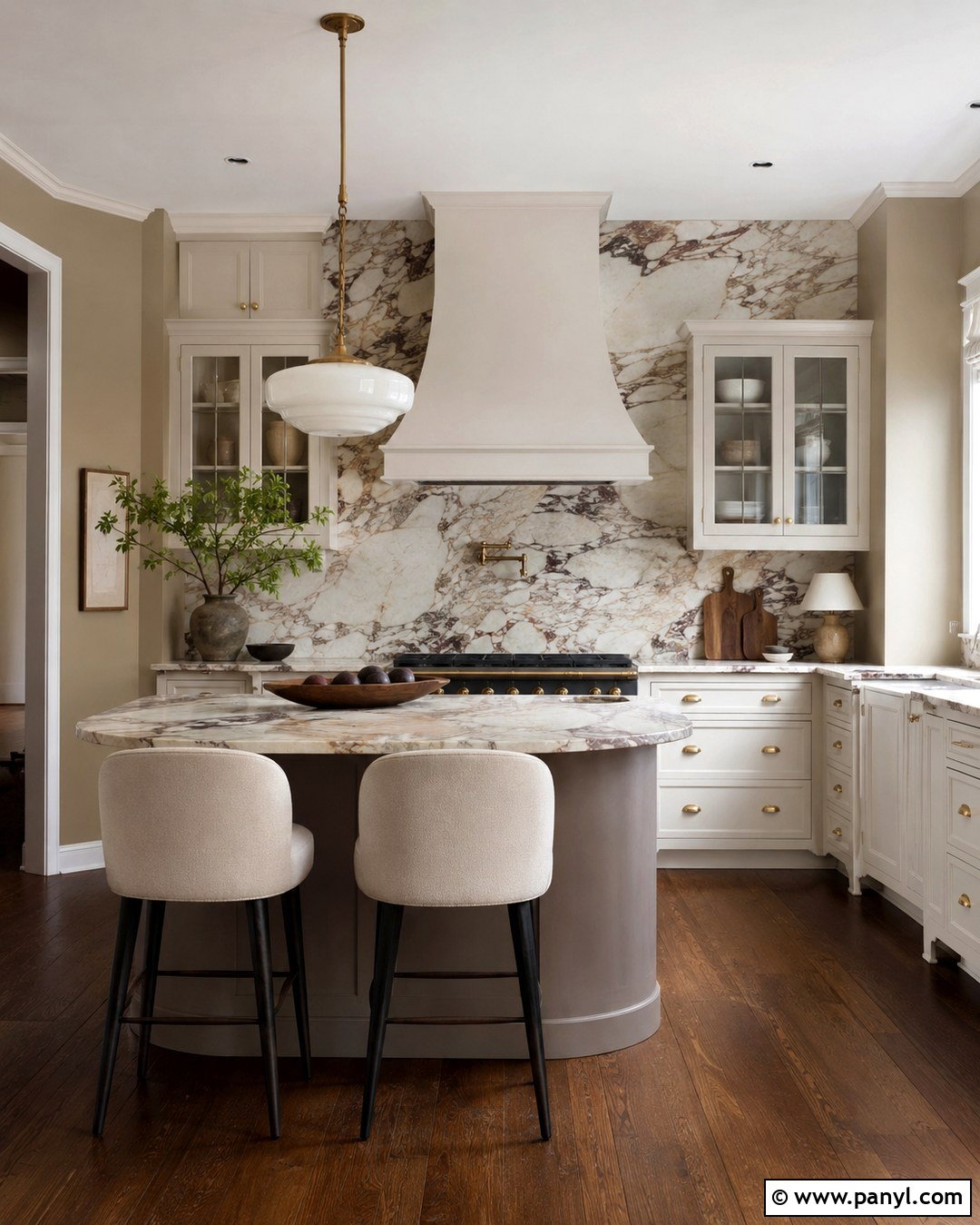 Taupe Kitchen Walls With Marble Backsplash - 20 Taupe Color Kitchen Walls