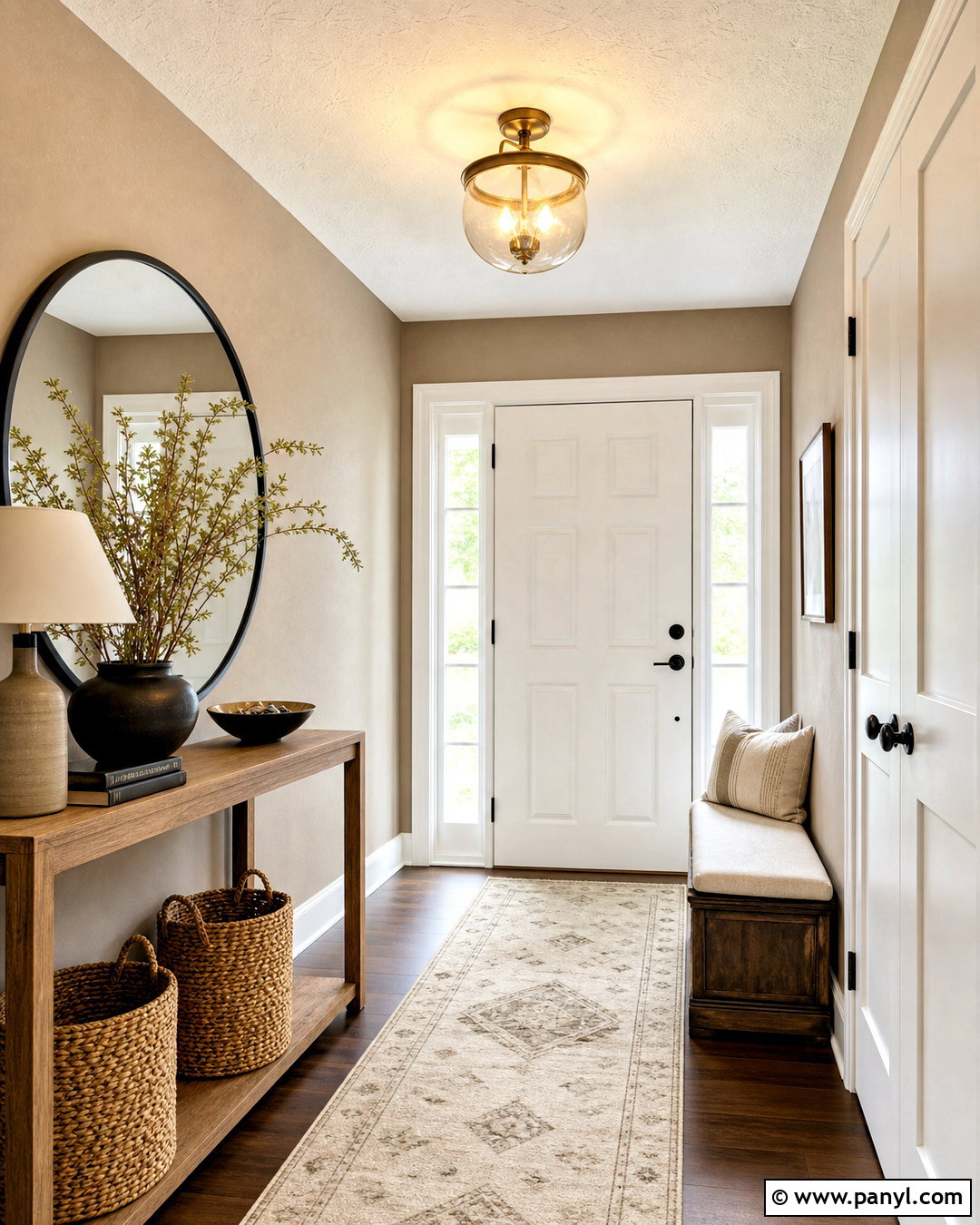 Taupe Knockdown Texture Entryway - 20 knockdown texture walls