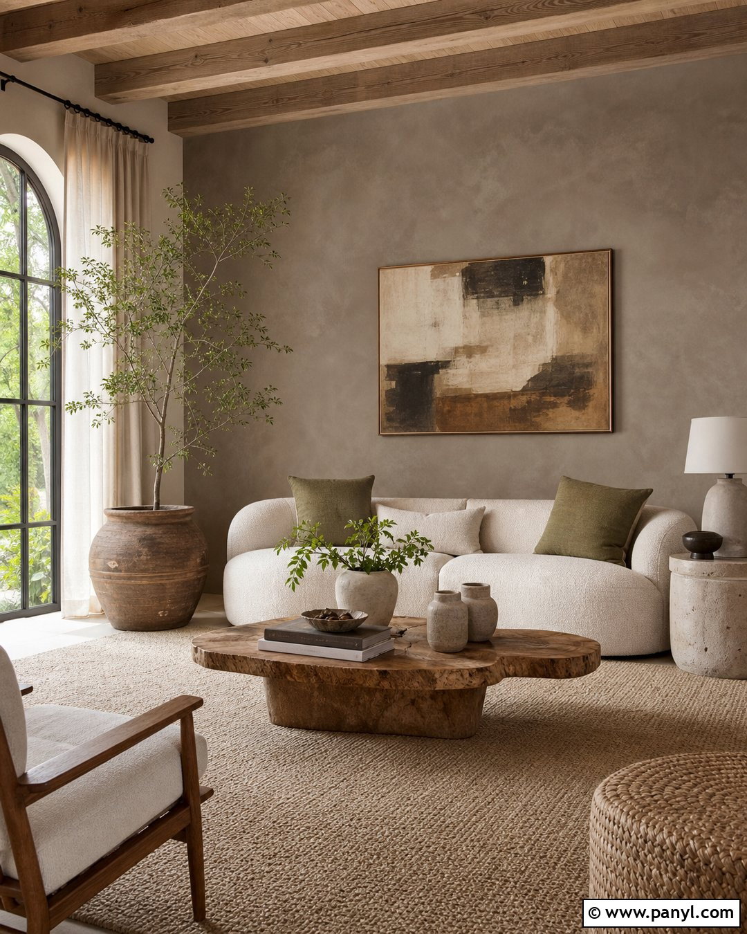 Taupe Limewash Accent Wall - 25 Taupe Accent Wall Living Room Ideas