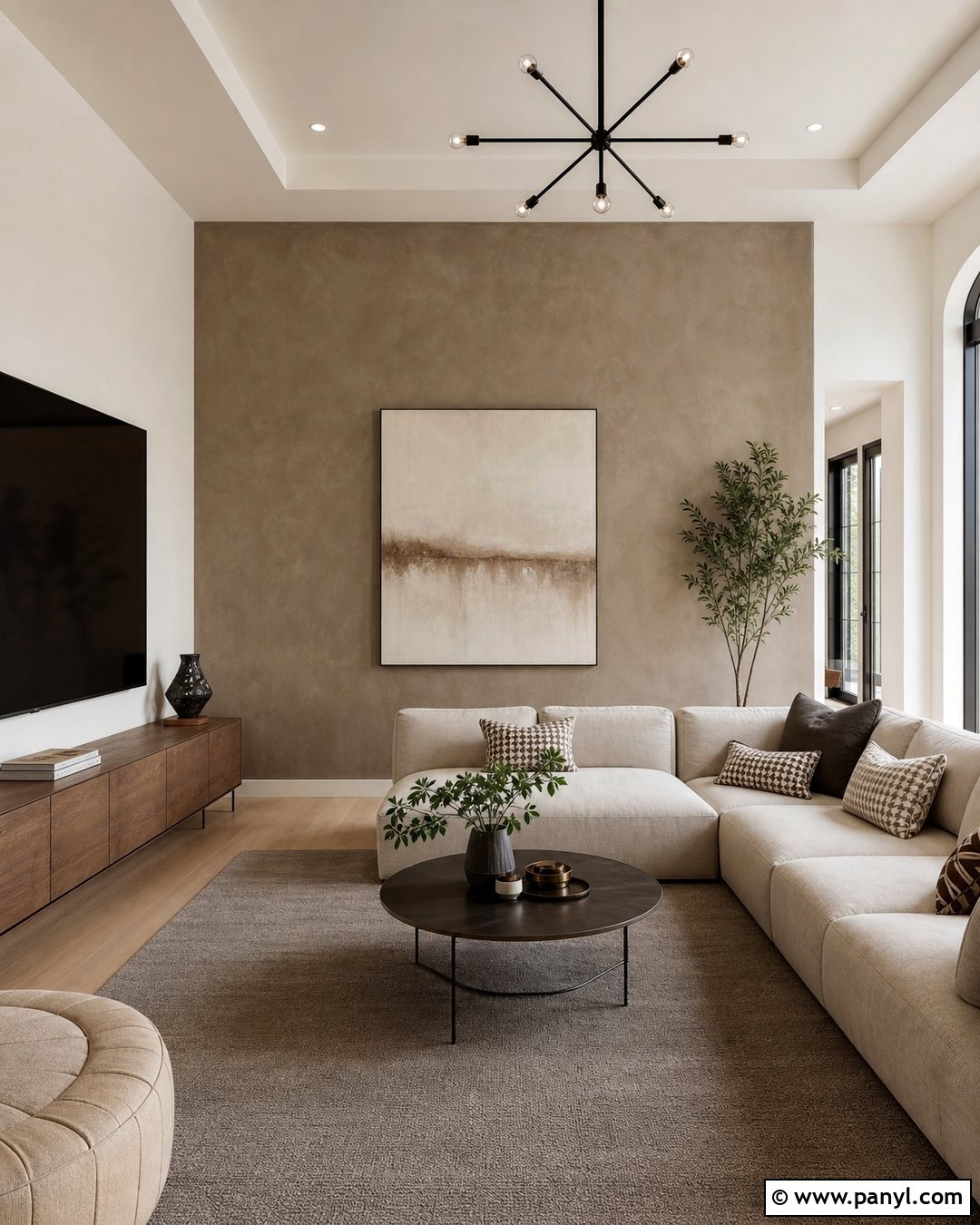 Taupe Limewash Accent Wall - 25 Taupe Limewash Walls