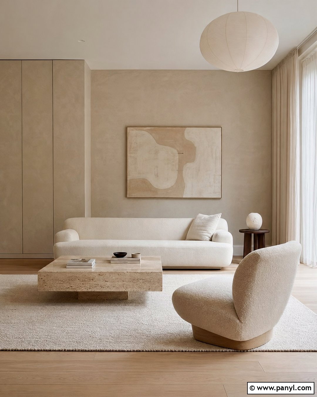 Taupe Limewash Minimalist Room - 25 Taupe Limewash Walls