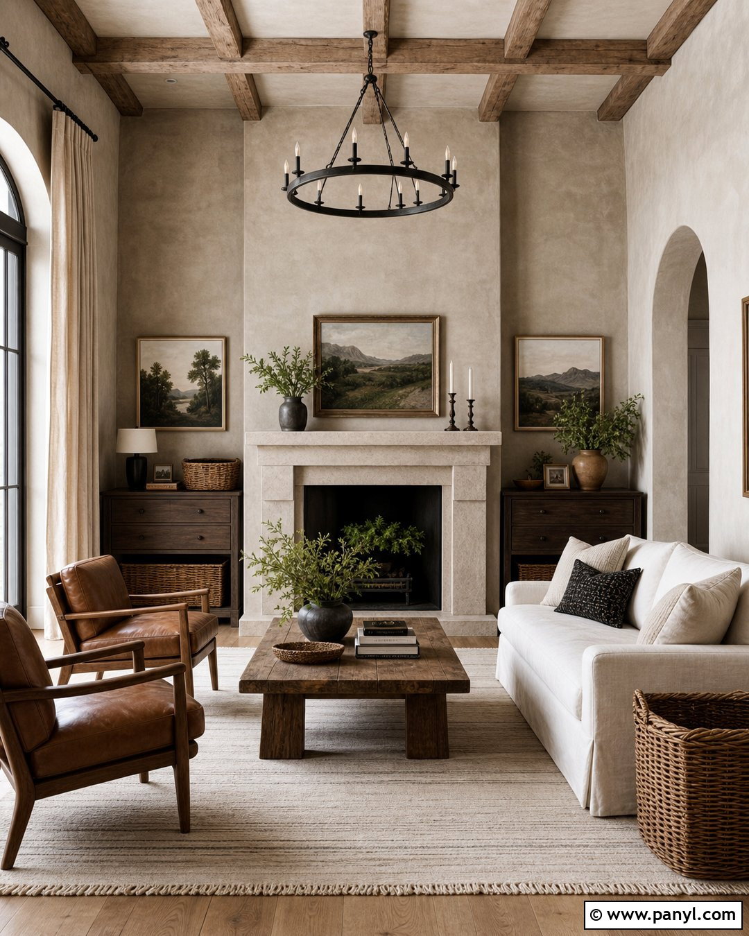 Taupe Limewash Modern Farmhouse Room - 25 Taupe Limewash Walls