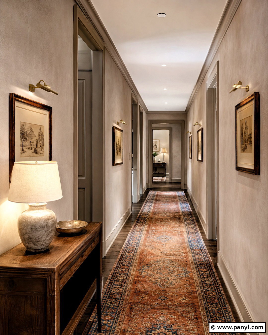 Taupe Limewash Texture Hallway - 20 limewash texture ideas