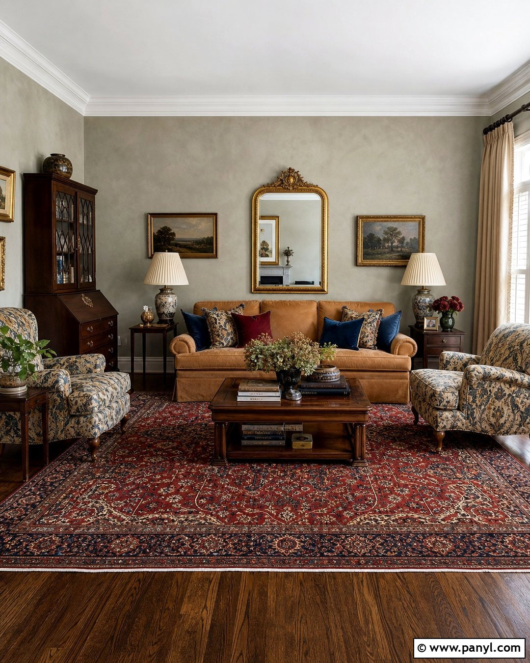 Taupe Limewash Traditional Room - 25 Taupe Limewash Walls