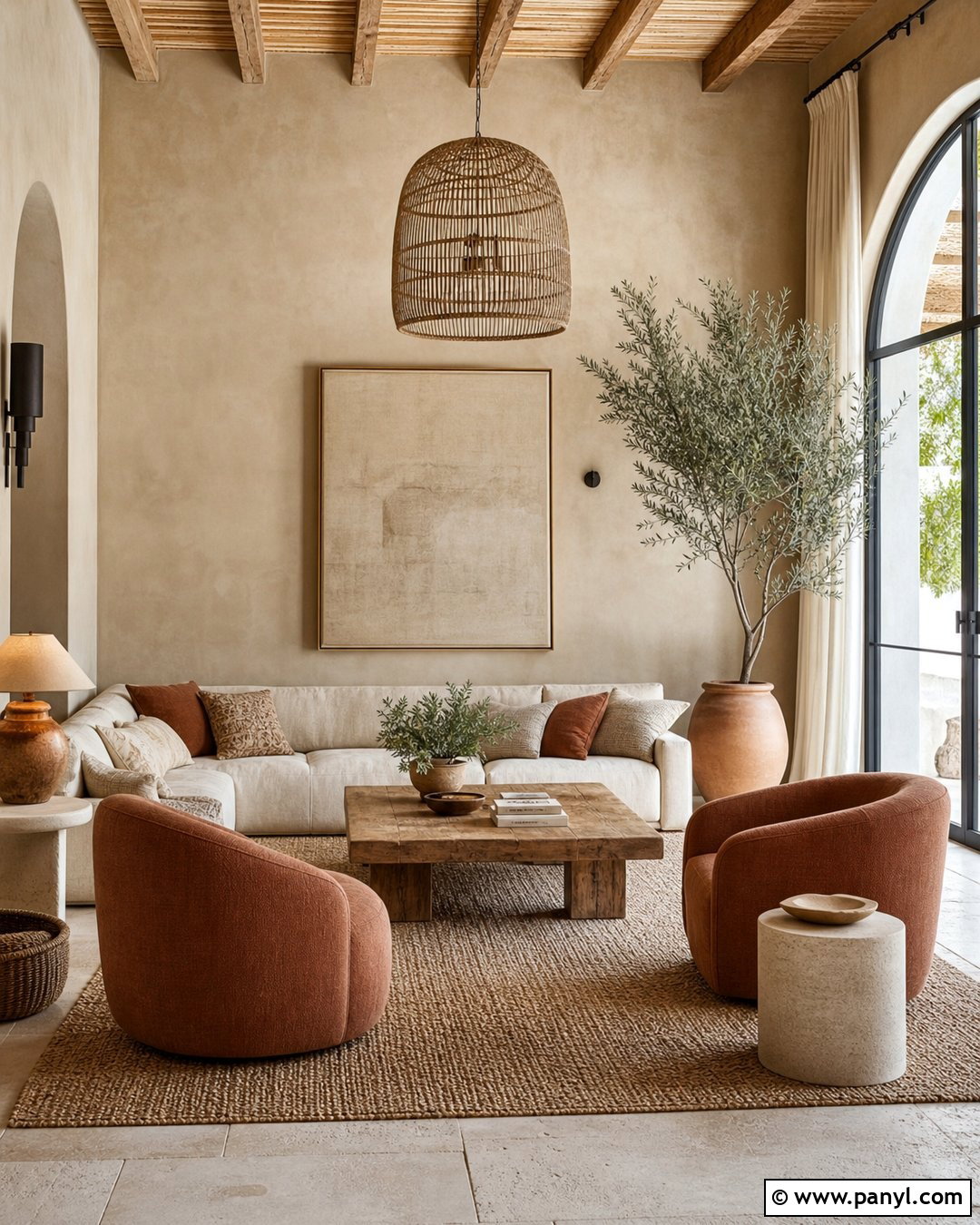 Taupe Limewash With Terracotta - 25 Taupe Limewash Walls