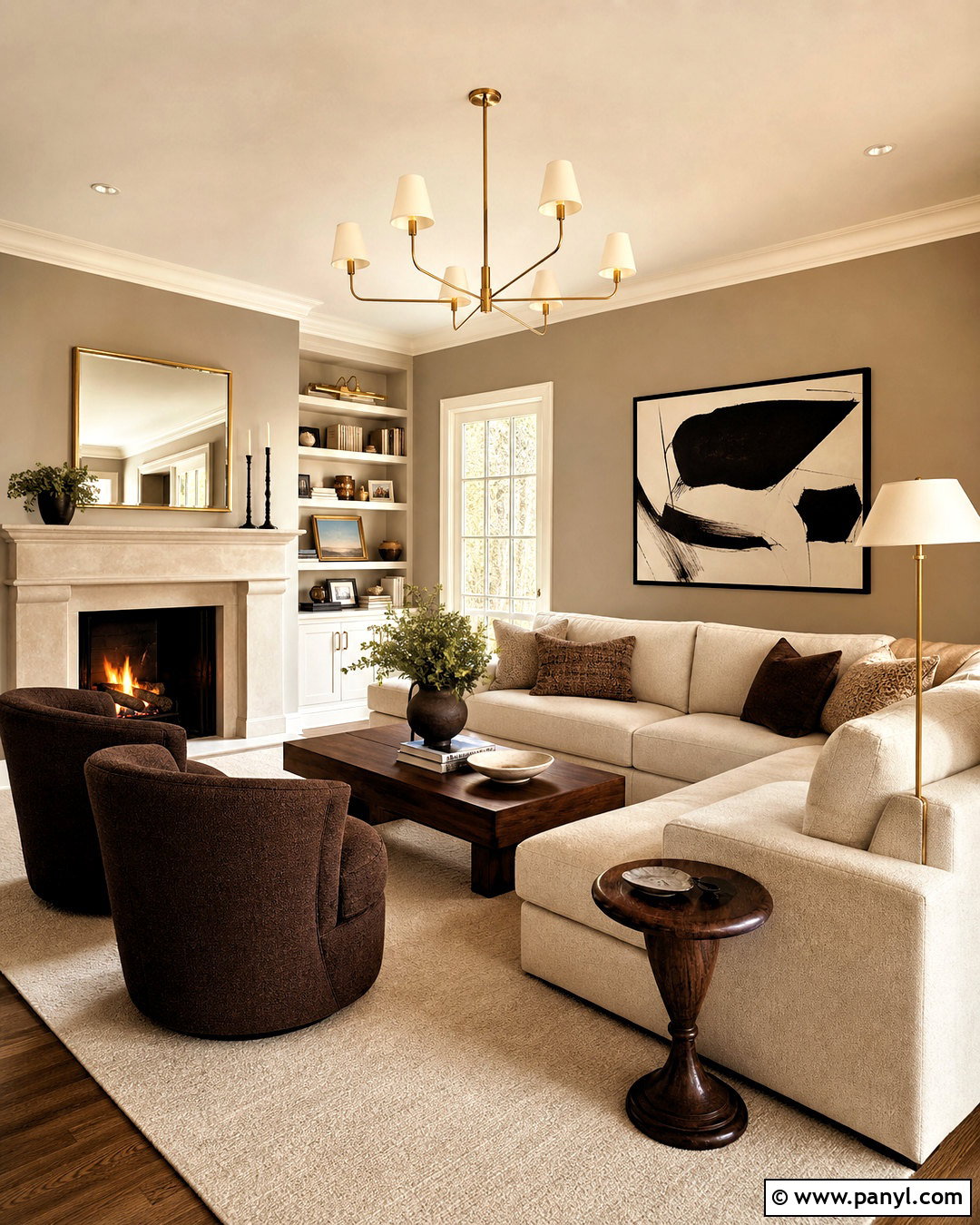 Taupe Living Room - 20 neutral living room paint color ideas