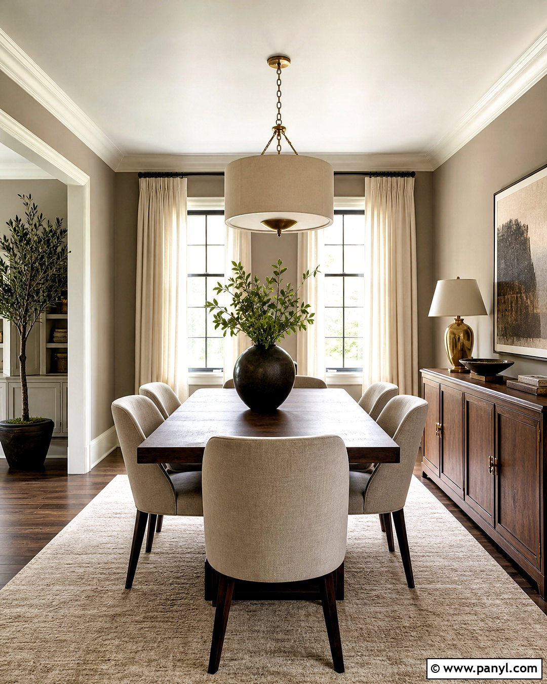 Taupe Neutral Dining Room - 20 neutral interior design ideas