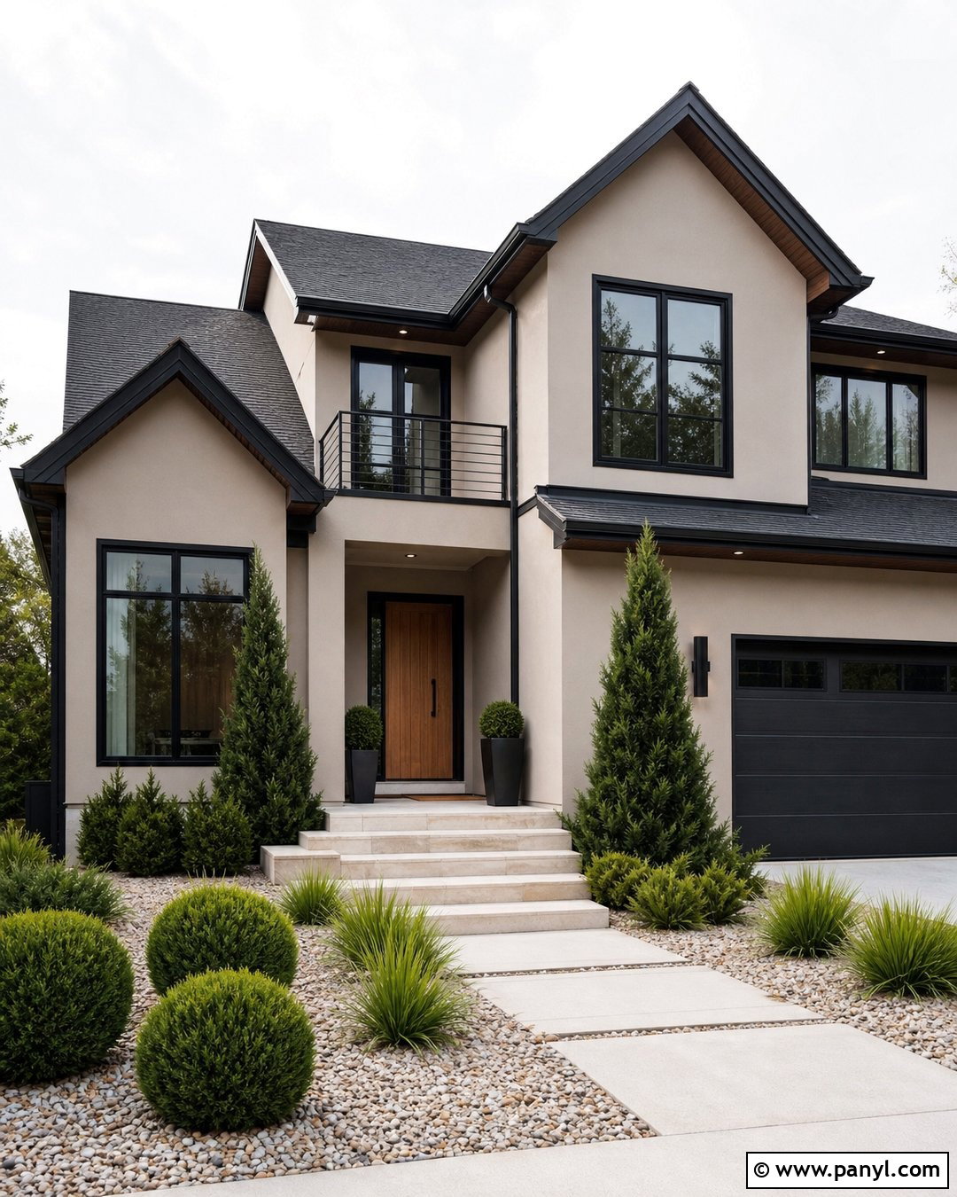 Taupe Outside Wall Colour With Black - 35 outside wall colour ideas