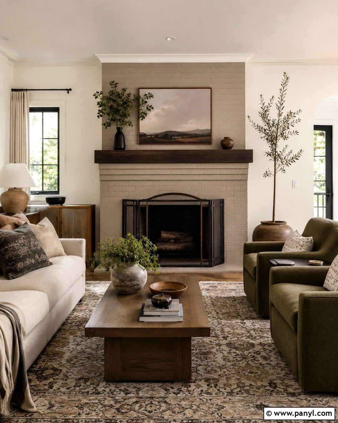 Taupe Painted Brick Fireplace - 20 Fireplace Colors Painted Brick Ideas
