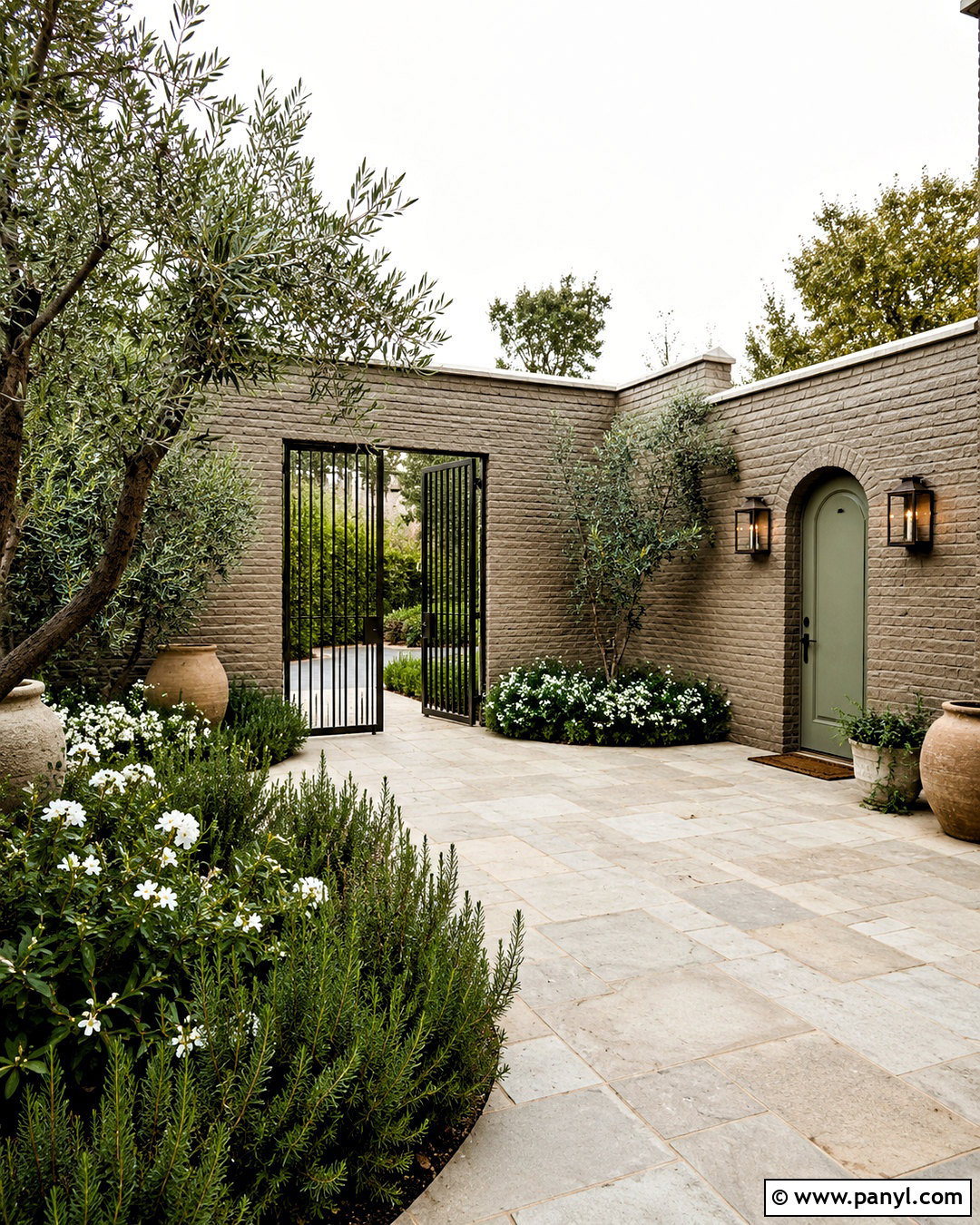 Taupe Painted Brick Wall - 20 painted brick wall exterior ideas
