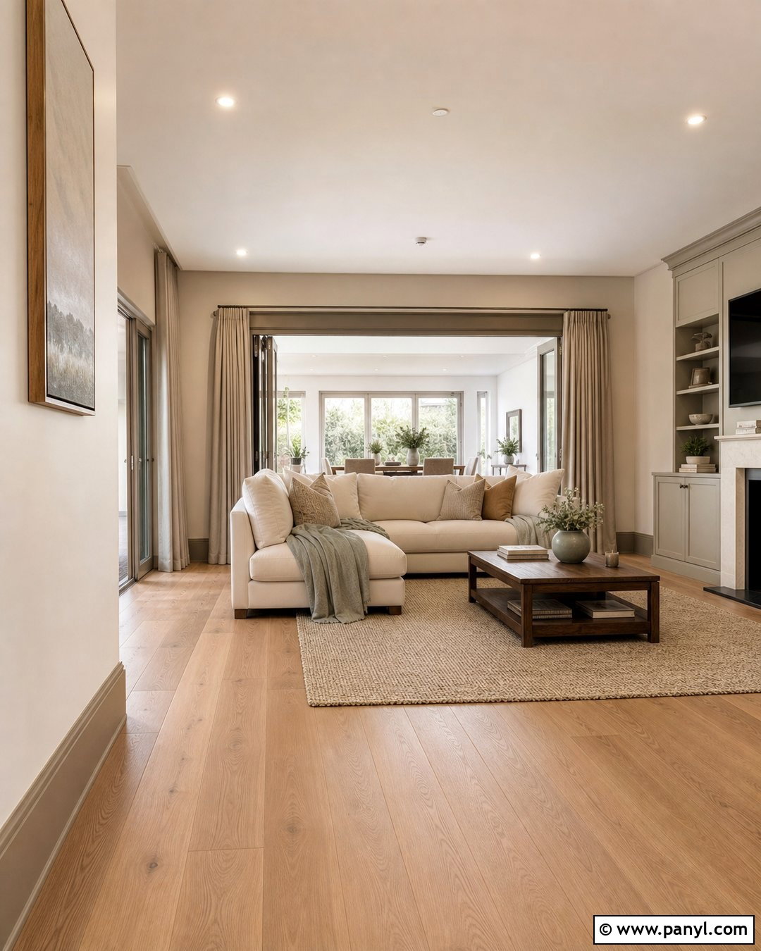 Taupe Painted Skirting Boards With Off-White Walls - 30 painted skirting boards colour ideas