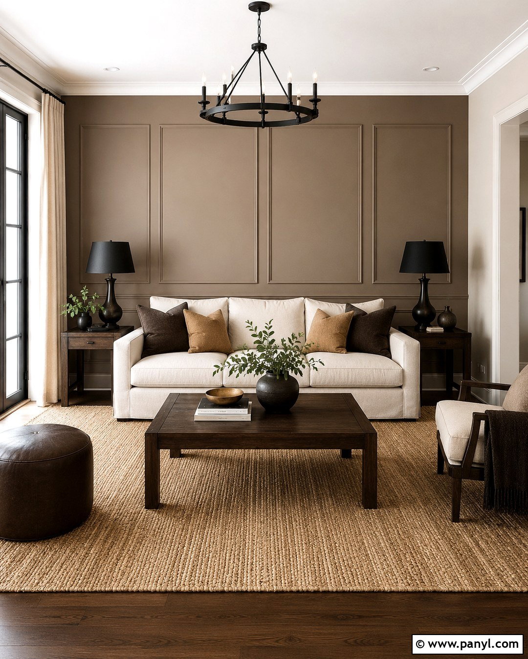 Taupe Paneled Accent Wall With Cream Walls - 20 Accent Wall With Cream Walls