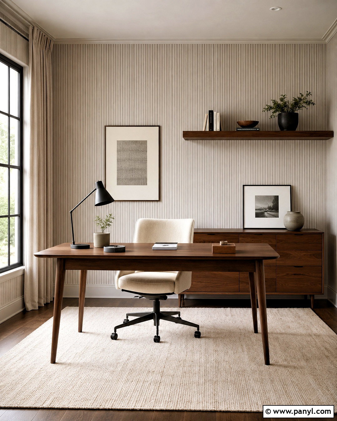 Taupe Pinstripe Wallpaper - 20 neutral minimalist wallpaper ideas