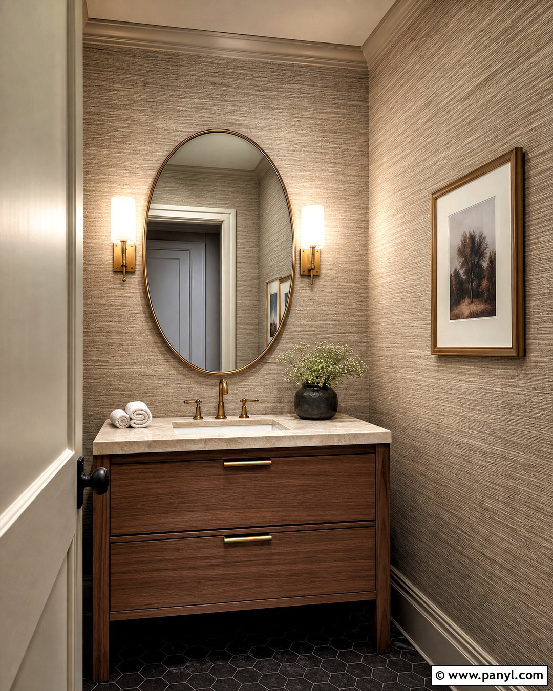 Taupe Powder Room - 20 taupe interior ideas