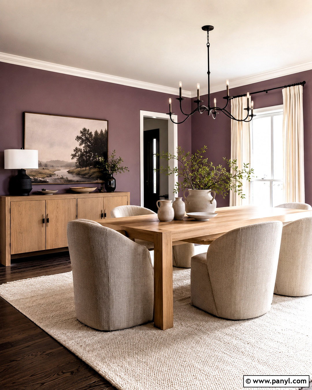 Taupe Purple Dining Room Walls - 20 neutral purple wall paint ideas