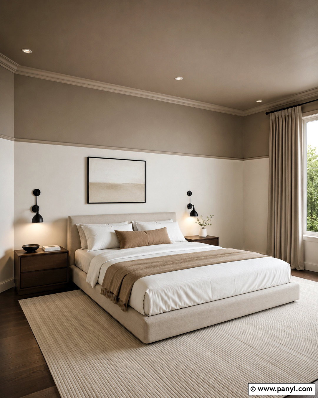 Taupe Split Walls With A Painted Ceiling - 35 Split Painted Walls