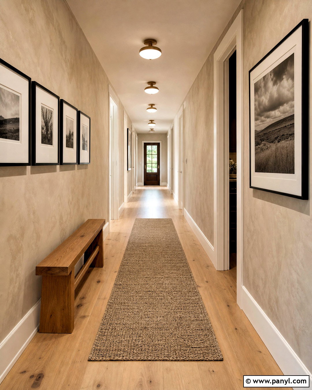 Taupe Sponge Painted Hallway Walls - 20 sponge painting walls ideas