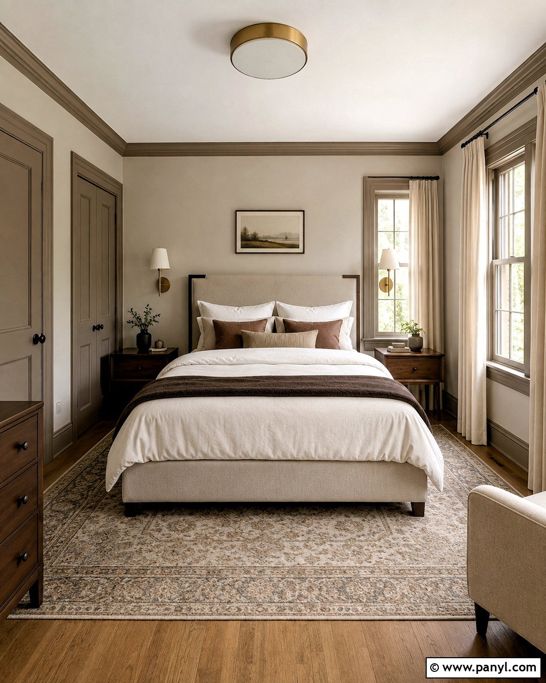 Taupe Trim Bedroom - 20 non white trim interior ideas