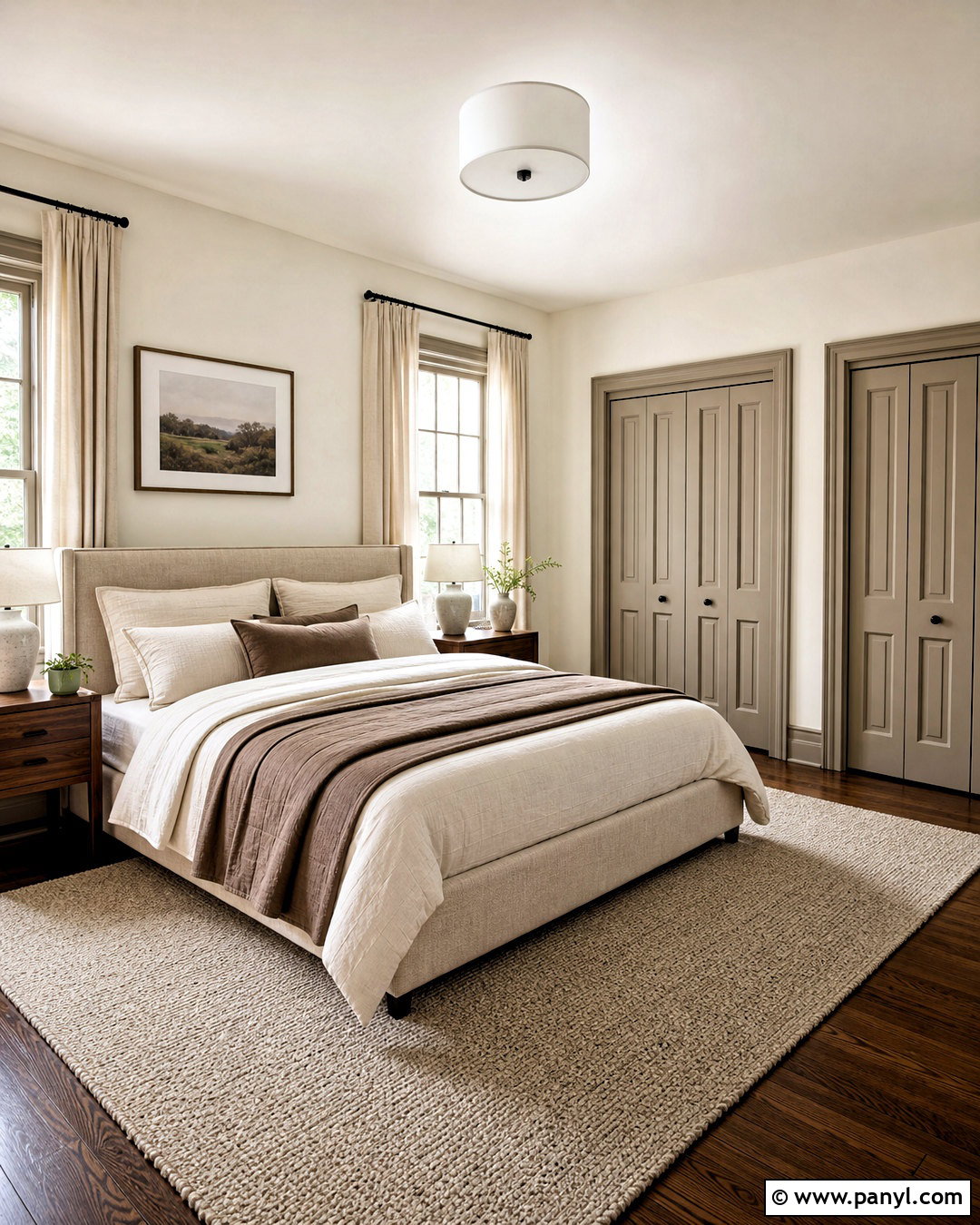 Taupe Trim With Ivory Walls - 20 contrasting trim interior ideas