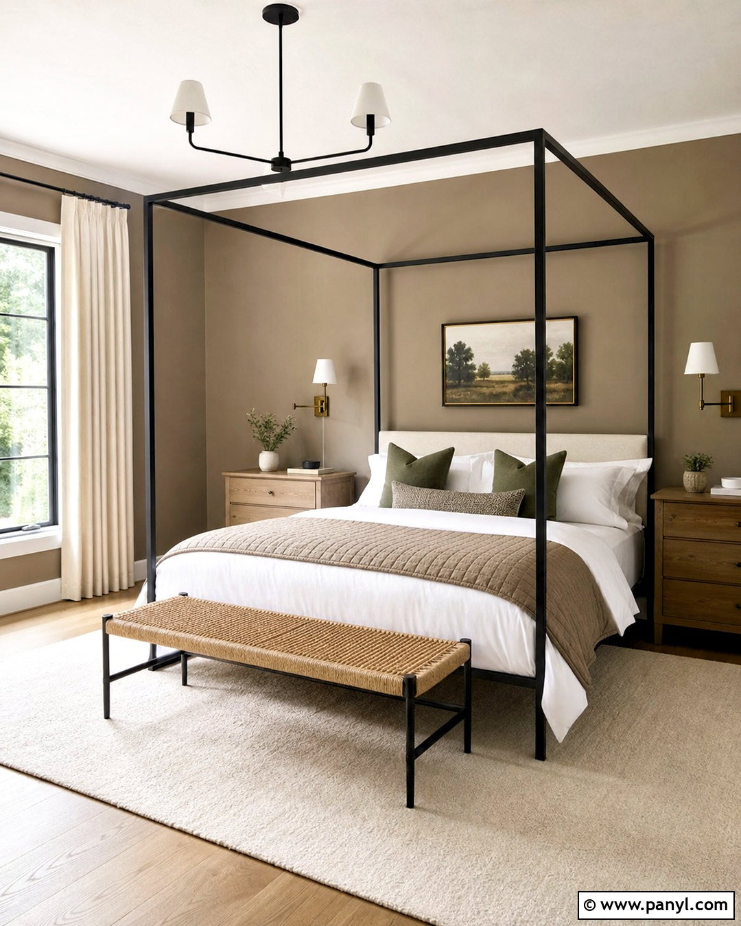 Taupe Walls With A Canopy Bed - 20 taupe walls bedroom ideas