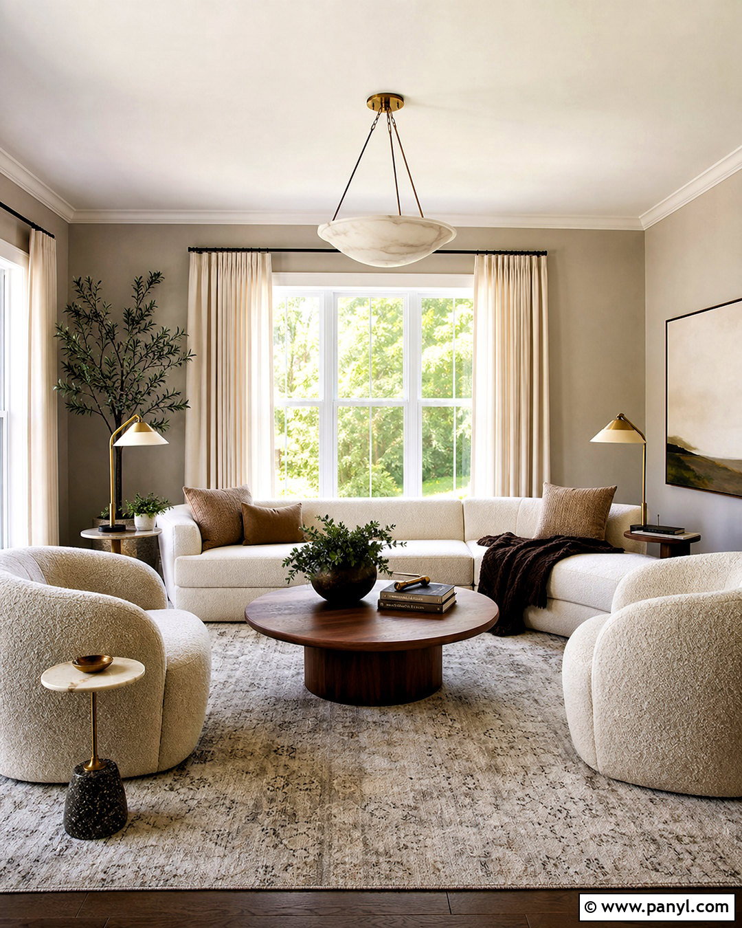 Taupe Walls With A Cream Sofa - 20 taupe walls living room ideas