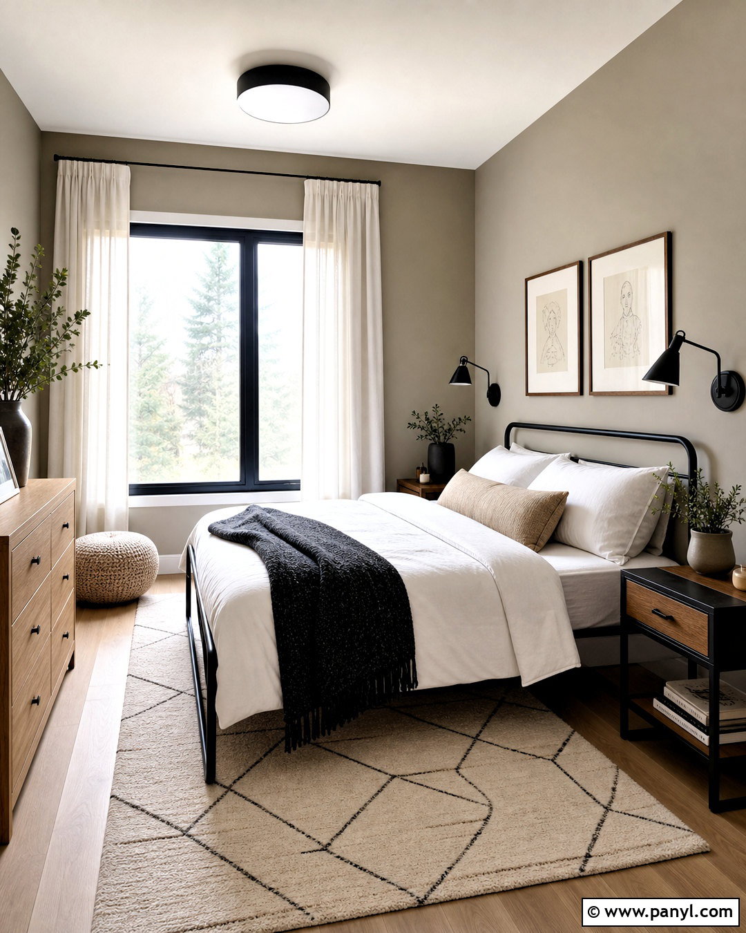 Taupe Walls With Black Accents - 20 taupe walls bedroom ideas