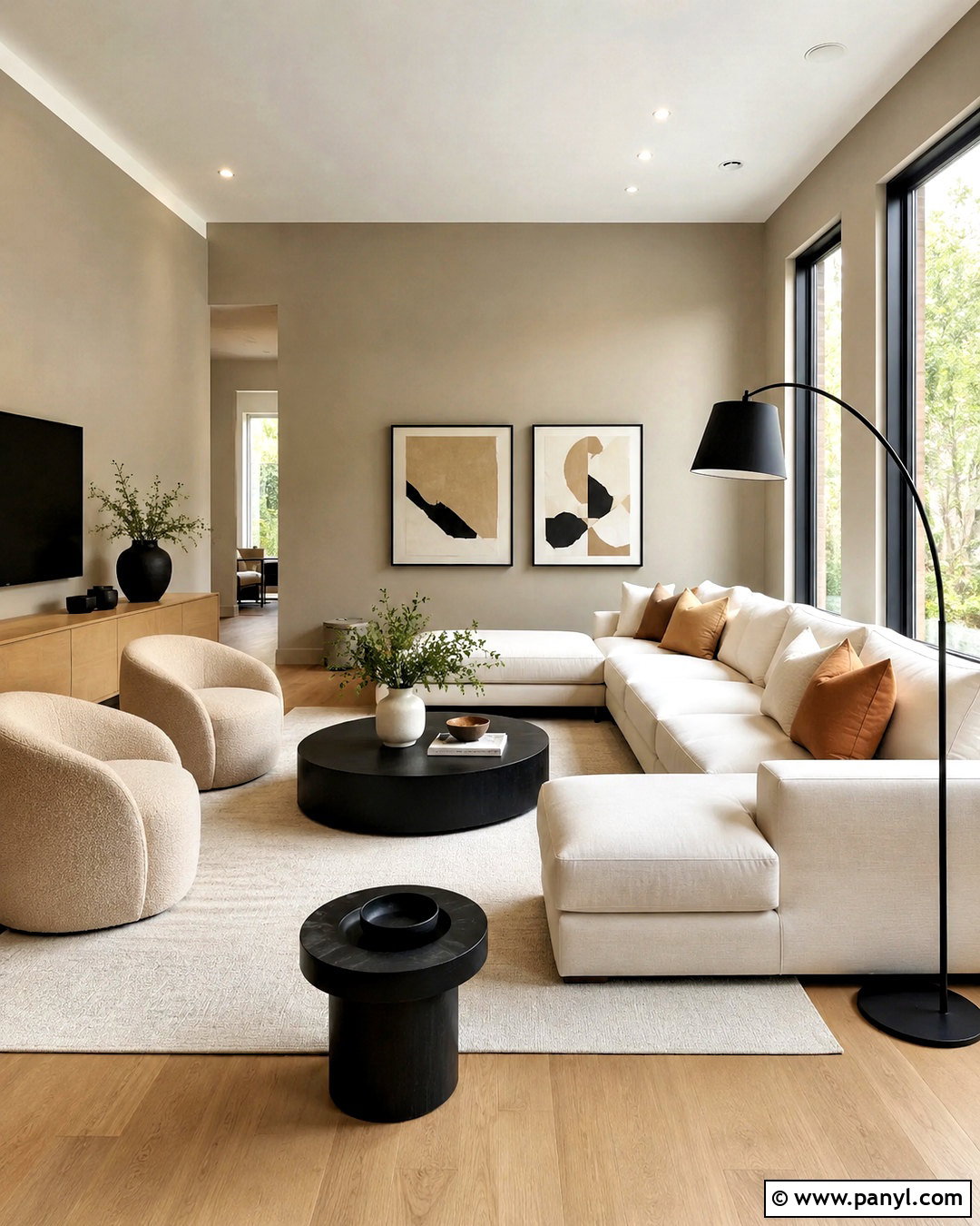 Taupe Walls With Black Accents - 35 Taupe Wall Color Ideas