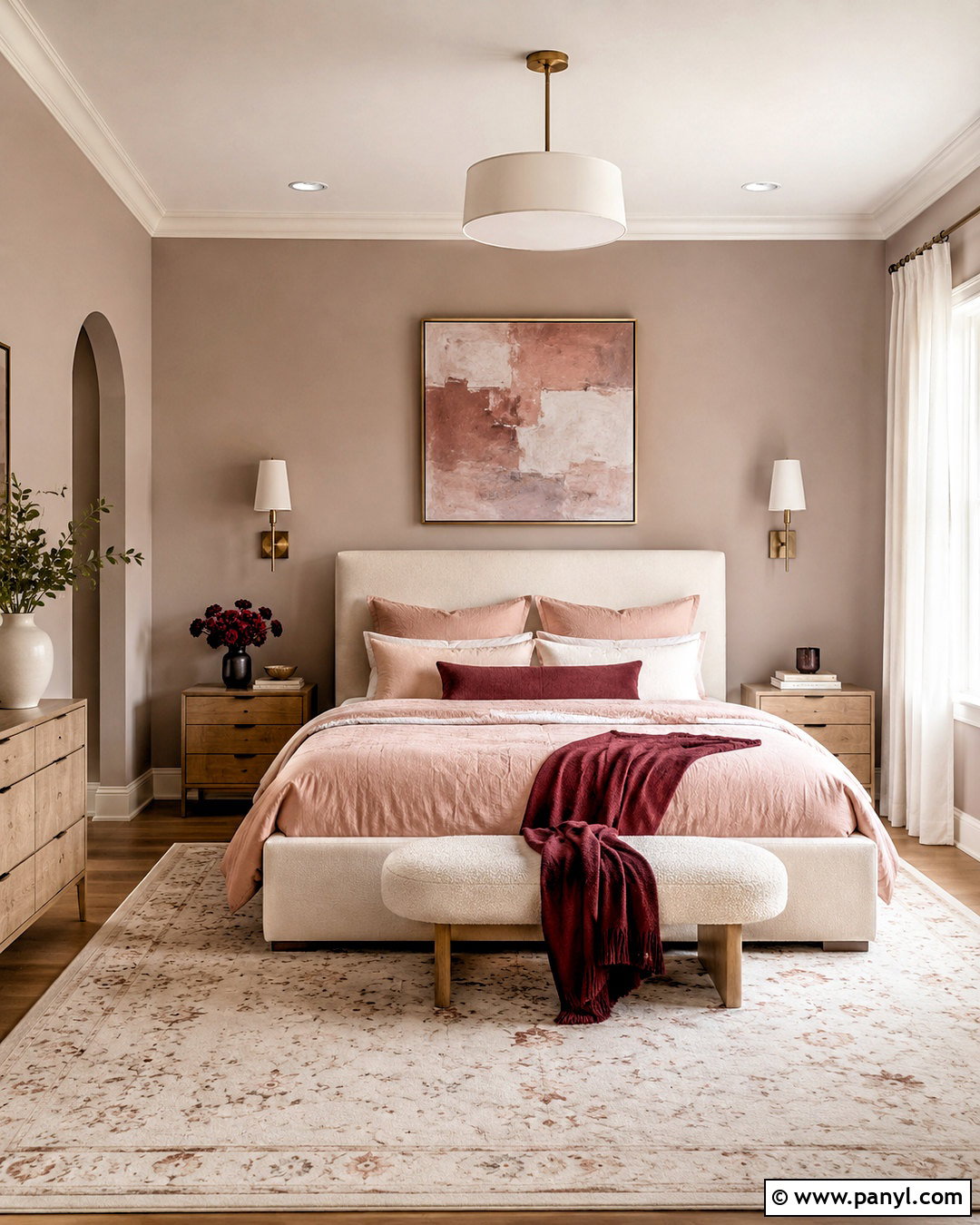 Taupe Walls With Blush Pink Accents - 35 Taupe Wall Color Ideas