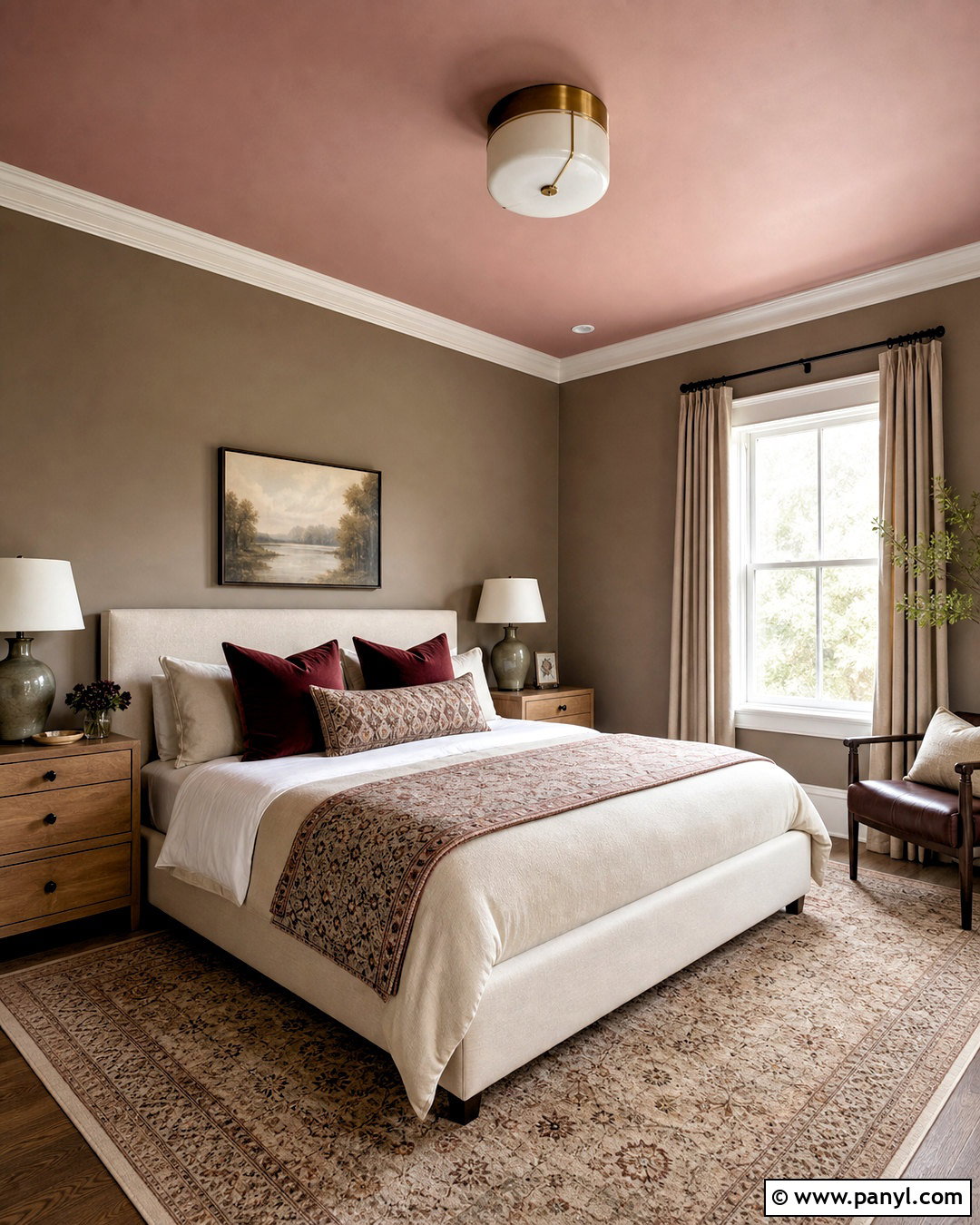 Taupe Walls With Blush Pink Ceiling - 20 wall and ceiling color combinations